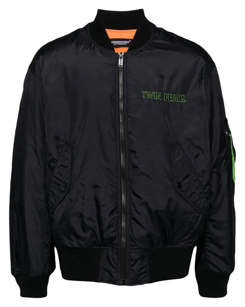 Undercover Bomberjacke mit Twin Peaks-Print Schwarz