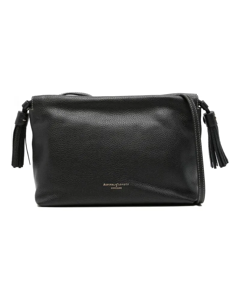 Aspinal of London Kosmetiktasche aus Kalbsleder - Schwarz Schwarz
