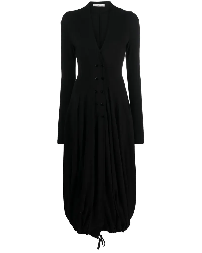 Philosophy Di Lorenzo Serafini Doppelreihiges Kleid mit V-Ausschnitt - Schwarz Schwarz
