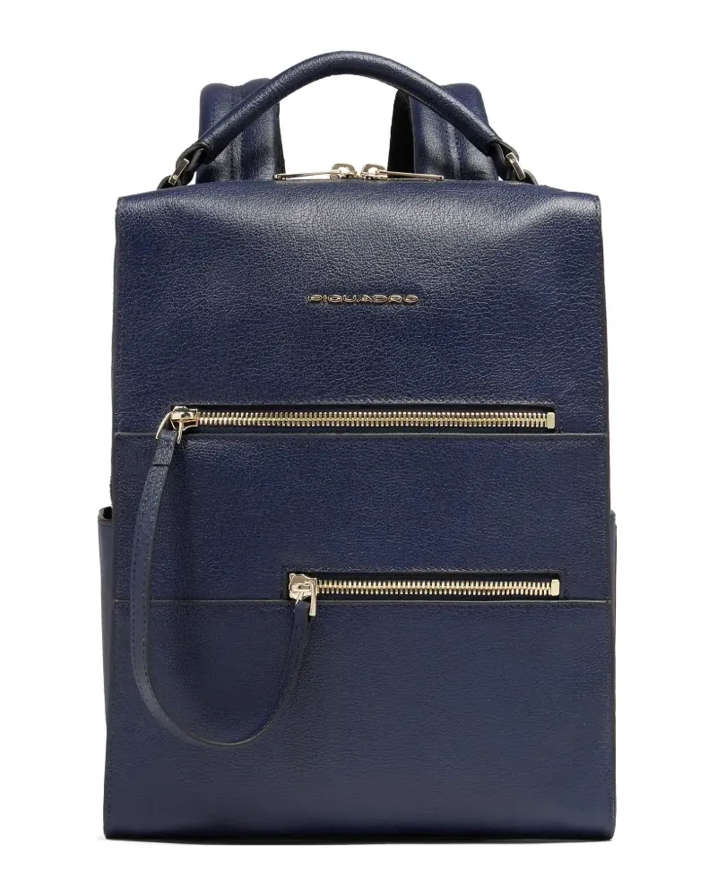 Piquadro Patricia leather backpack - Blau Blau