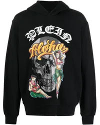 Philipp Plein Hoodie mit Hawaii-Print Schwarz