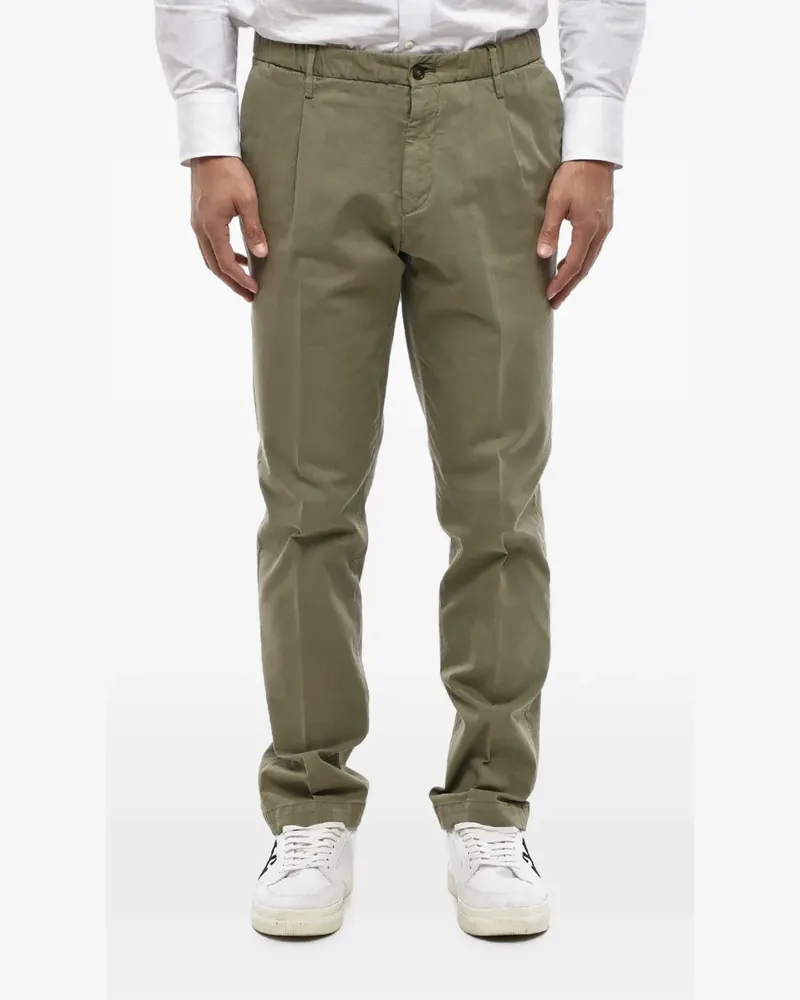 Corneliani elasticated-waist chino trousers - Grün Grün