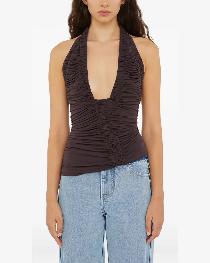 Christopher Esber Gerafftes Orion Oberteil - Braun Braun