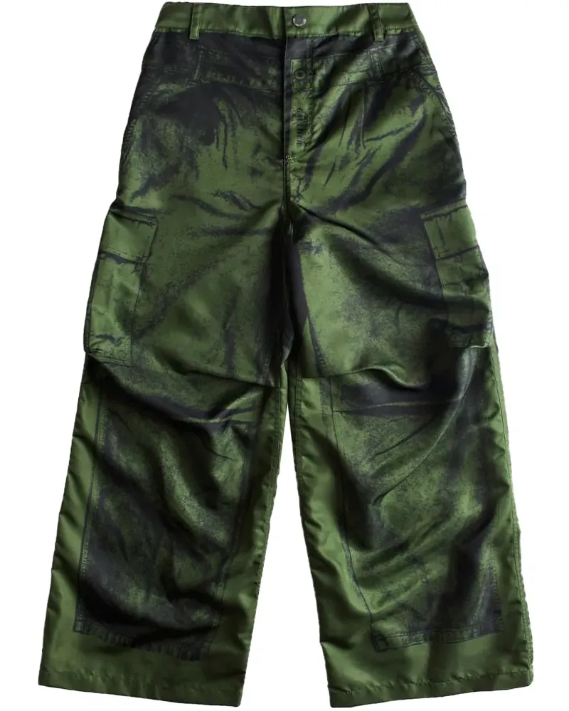 Jean Paul Gaultier Hose mit Trompe-l'oeil-Print - Grün Grün
