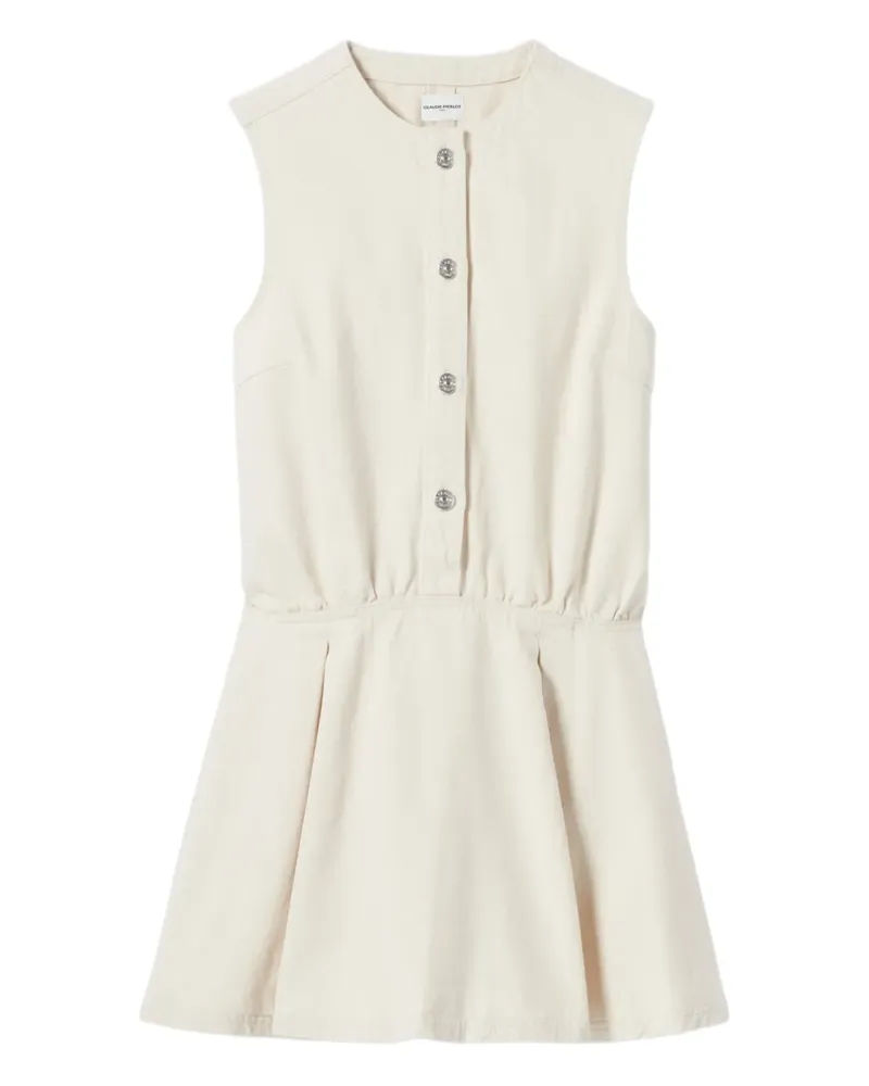 Claudie Pierlot buttoned pleated dress - Nude Nude