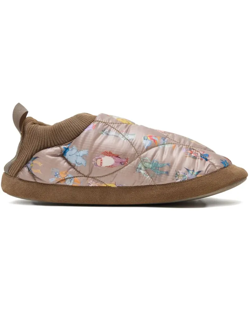 Undercover x Josep Baqué quilted slippers - Nude Nude