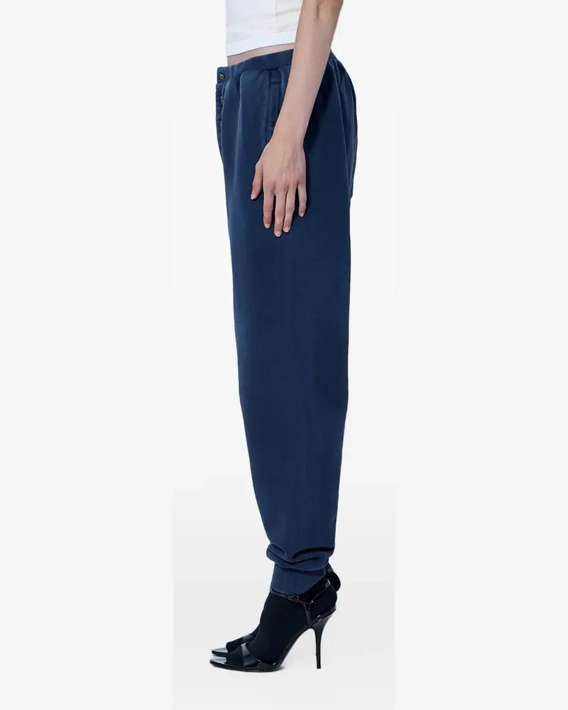 Entire Studios Cadet button-detail ribbed-cuff track pants - Blau Blau