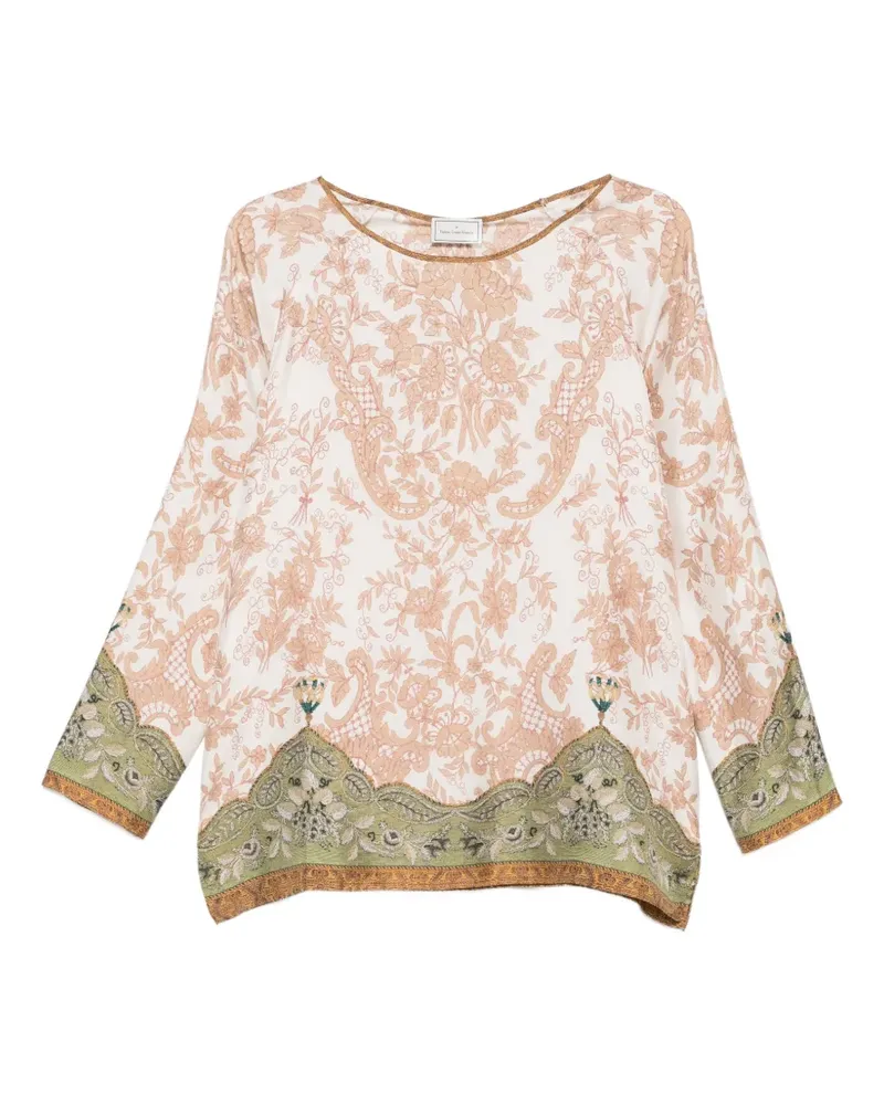 Pierre-Louis Mascia Bluse mit Blumenprint - Nude Nude