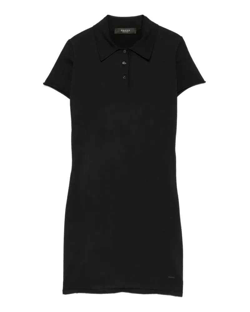 Gucci polo-collar short-sleeve dress - Schwarz Schwarz