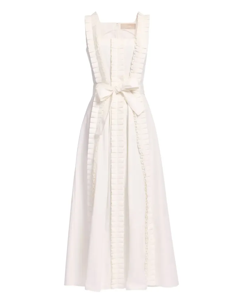 Elie Saab Gerüschtes Kleid mit Falten - Weiß Weiß
