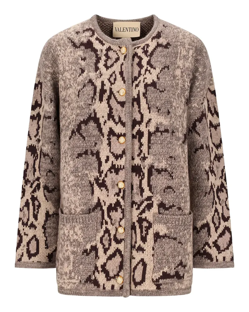 Valentino Garavani Cardigan mit Animalier-Print - Nude Nude