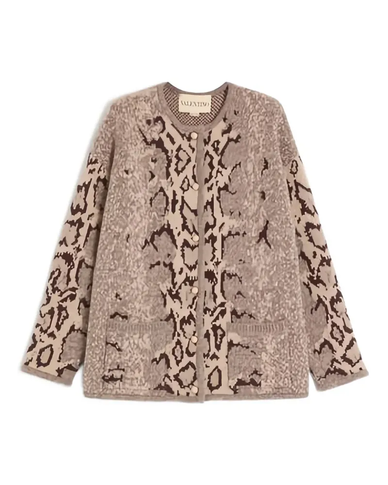 Valentino Garavani Cardigan mit Animalier-Print - Nude Nude