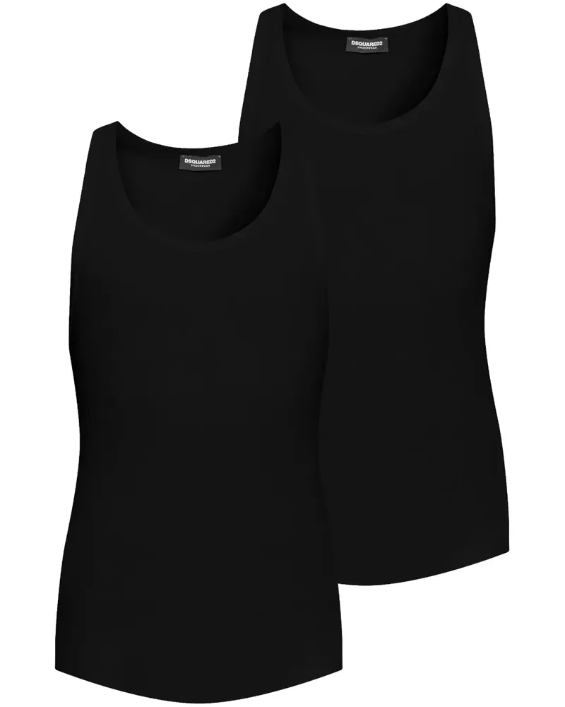 Dsquared2 Geripptes Trägershirt - Schwarz Schwarz