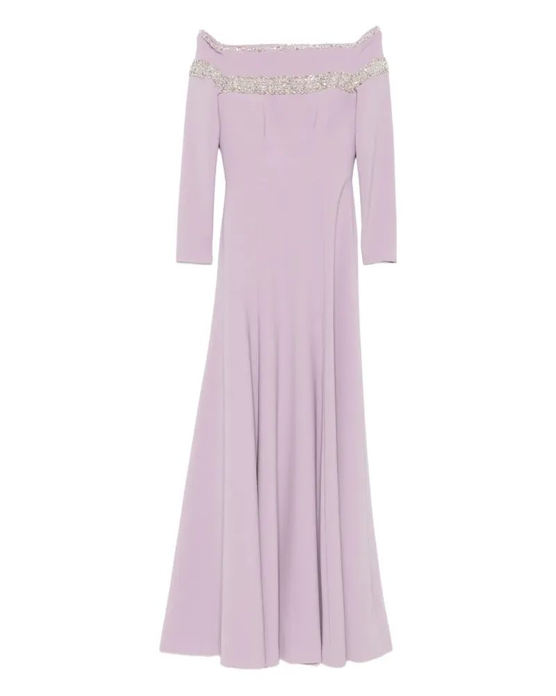Dina Melwani Schulterfreies Kleid - Rosa Rosa