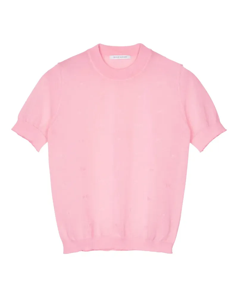 Cecilie Bahnsen Fillo bow-detail short-sleeve T-shirt - Rosa Rosa