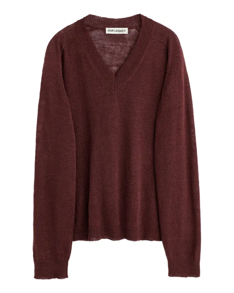 Our Legacy Rue Pullover mit V-Ausschnitt - Braun Braun