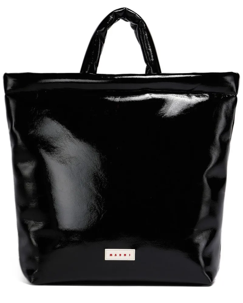Marni Bey Handtasche aus Lackleder Schwarz