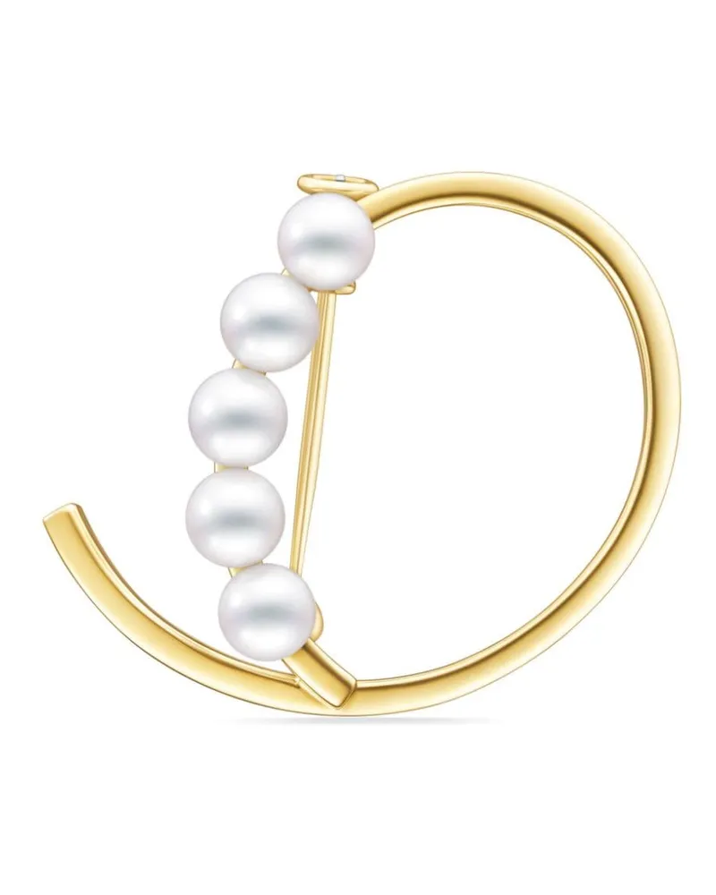 TASAKI 18kt Collection Line Balance Gelbgoldbrosche mit Perle Gold