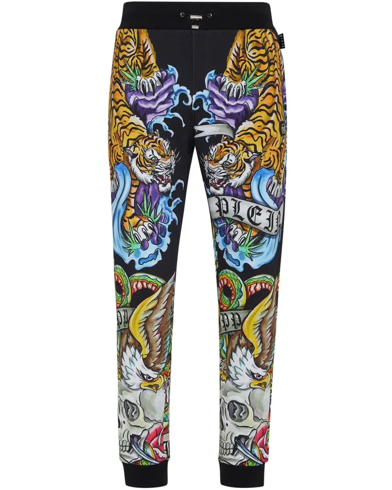 Philipp Plein Jogginghose mit Tattoo-Print - Schwarz Schwarz