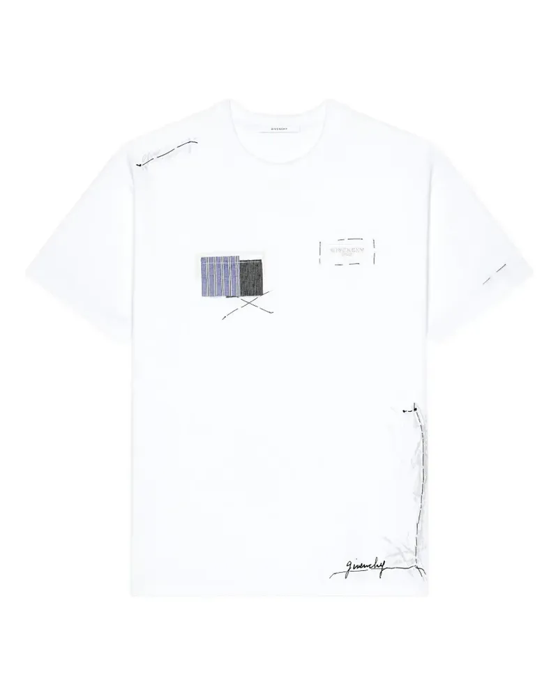 Givenchy T-Shirt aus Baumwolle mit Trompe l'OEil Atelier-Print - Weiß Weiß