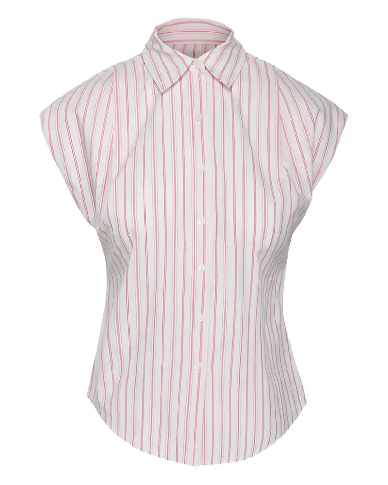 Mother Gestreiftes Line Breaker Hemd - Weiß Weiß