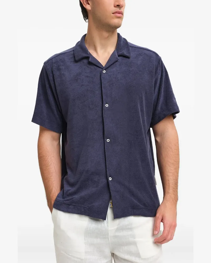 PENINSULA buttoned linen shirt - Blau Blau