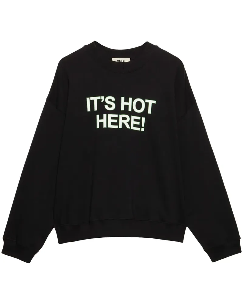 MSGM Sweatshirt mit Print - Schwarz Schwarz