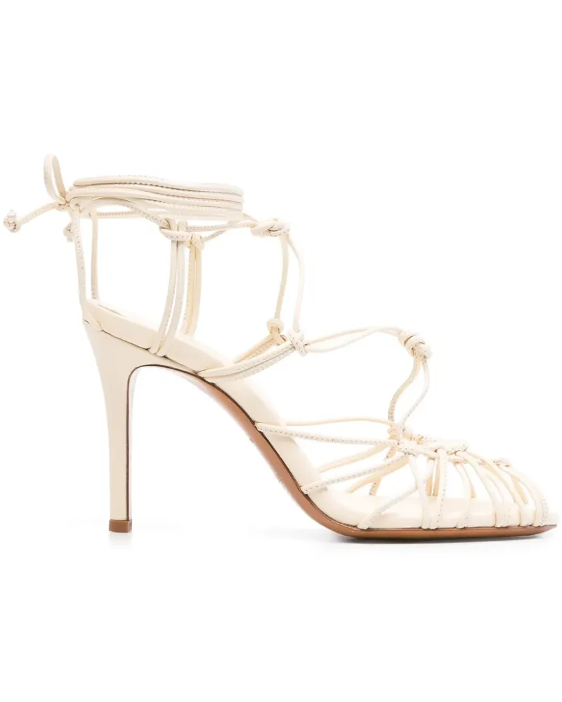 forte_forte Sandalen mit schmalem Absatz 95mm - Weiß Weiß