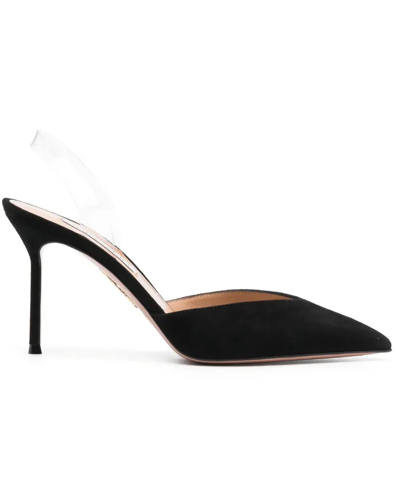 Aquazzura Pumps aus Wildleder 95mm - Schwarz Schwarz