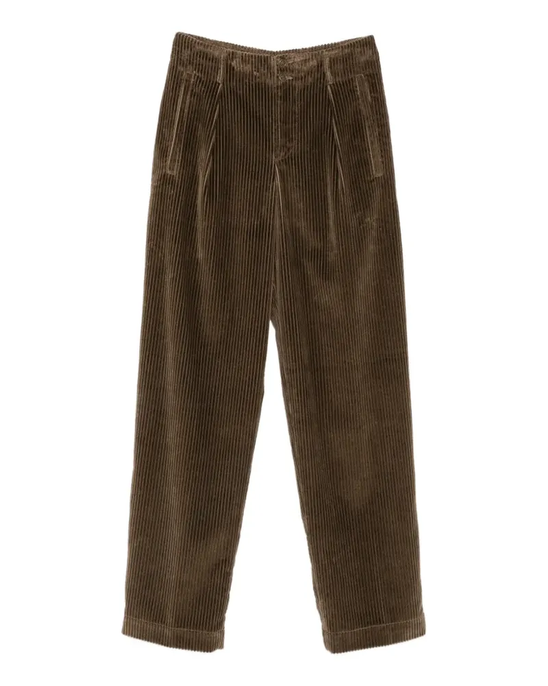 Etro Bundfaltenhose mit Cordstruktur - Braun Braun