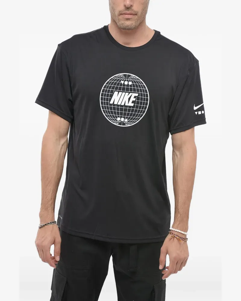 Nike T-Shirt mit Logo-Print - Schwarz Schwarz