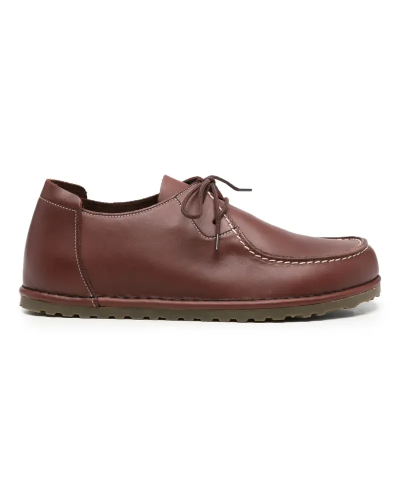 Birkenstock Utti Lace contrast-stitch leather sneakers - Braun Braun