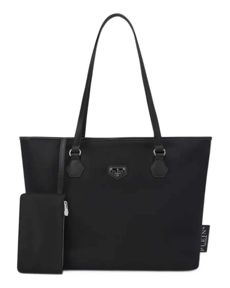 Philipp Plein Shopper mit Logo-Schild - Schwarz Schwarz
