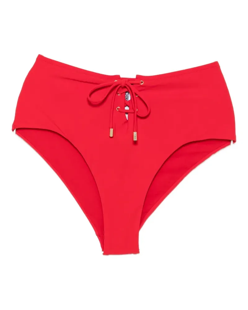 Moschino lace-up bikini bottoms - Rot Rot
