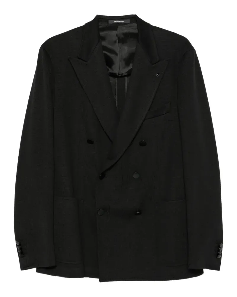 Tagliatore double-breasted peak-lapel blazer - Schwarz Schwarz