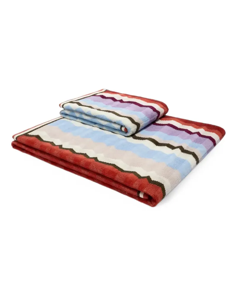 Missoni Home zigzag-knit towel (set of two) - Rot Rot