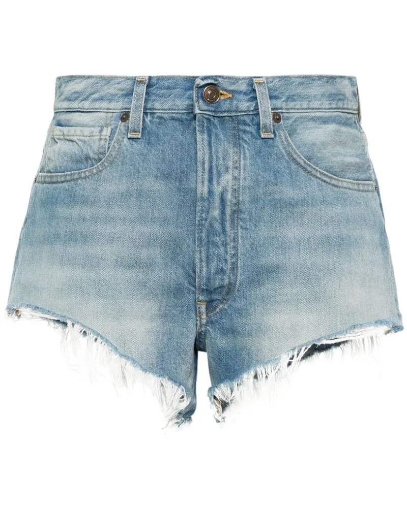 Alanui Kerala Jeans-Shorts Blau