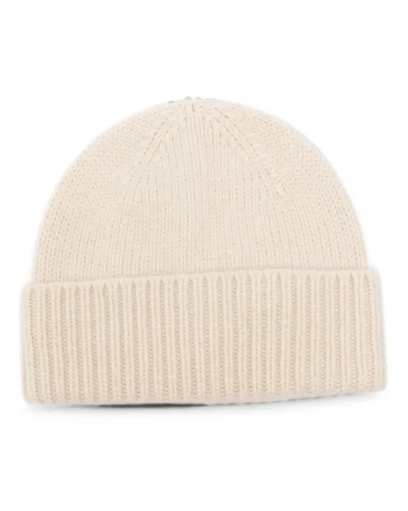 Totême ribbed-knit beanie hat - Nude Nude