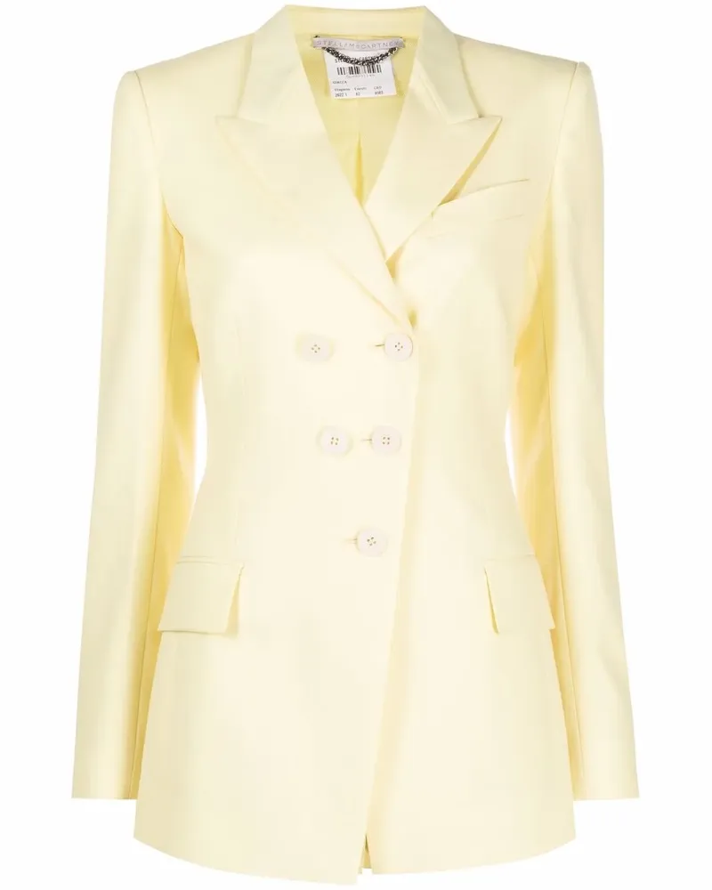 Stella McCartney Doppelreihiger Blazer - Gelb Gelb