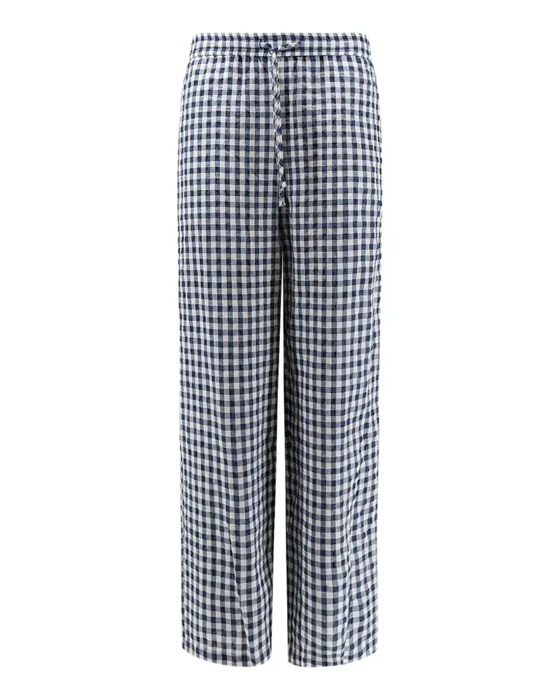 Dunst check-pattern wide-leg trousers - Blau Blau