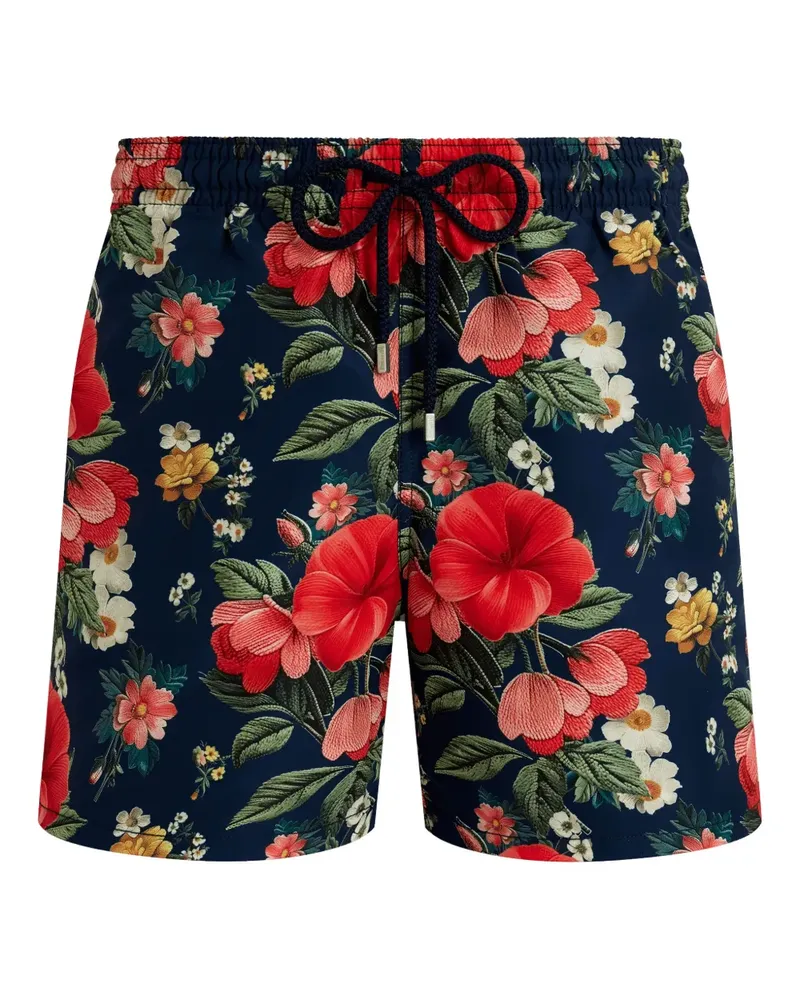 Vilebrequin Badeshorts mit Blumen-Print - Blau Blau