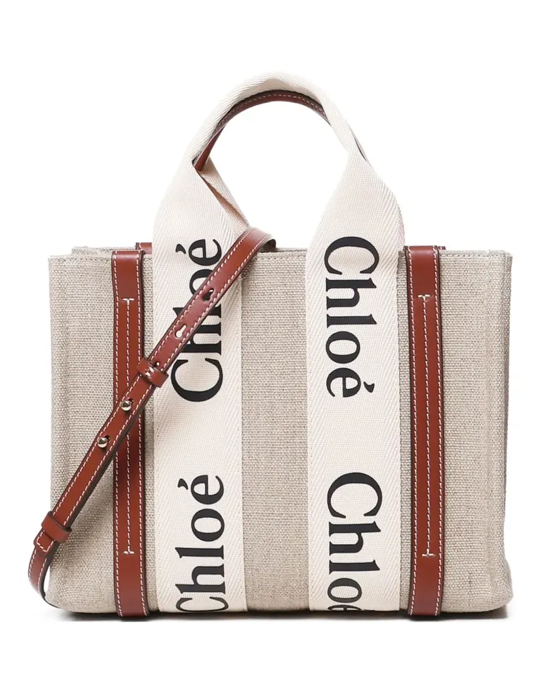 Chloé Kleine Woody Tote Bag - Nude Nude