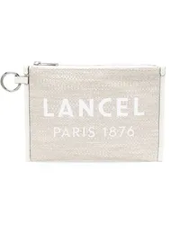 Lancel Clutch mit Logo-Print Nude