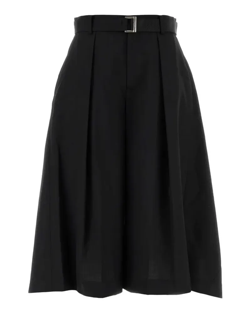 Sacai pleated bermuda shorts - Schwarz Schwarz