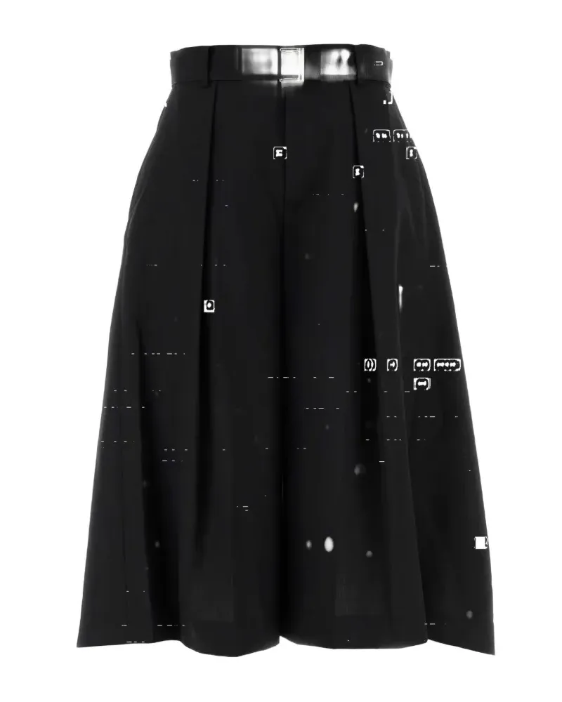 Sacai pleated bermuda shorts - Schwarz Schwarz