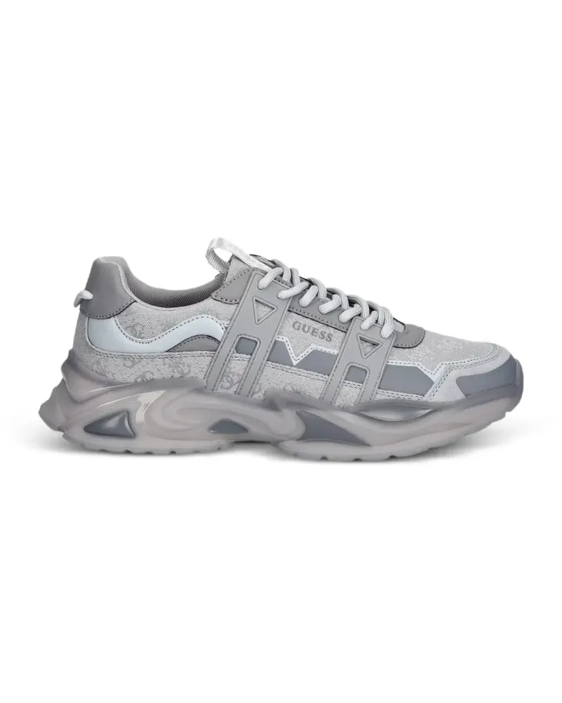 Guess Belluno logo-print panelled sneakers - Grau Grau