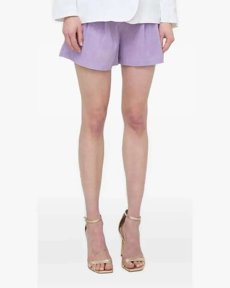 Silvian Heach Bundfaltenshorts mit Leistentaschen - Violett Violett