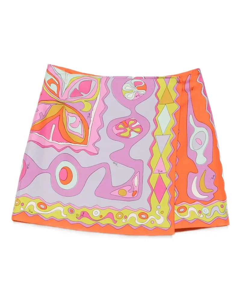 Emilio Pucci Seiden-Minirock mit Iride-Print - Rosa Rosa