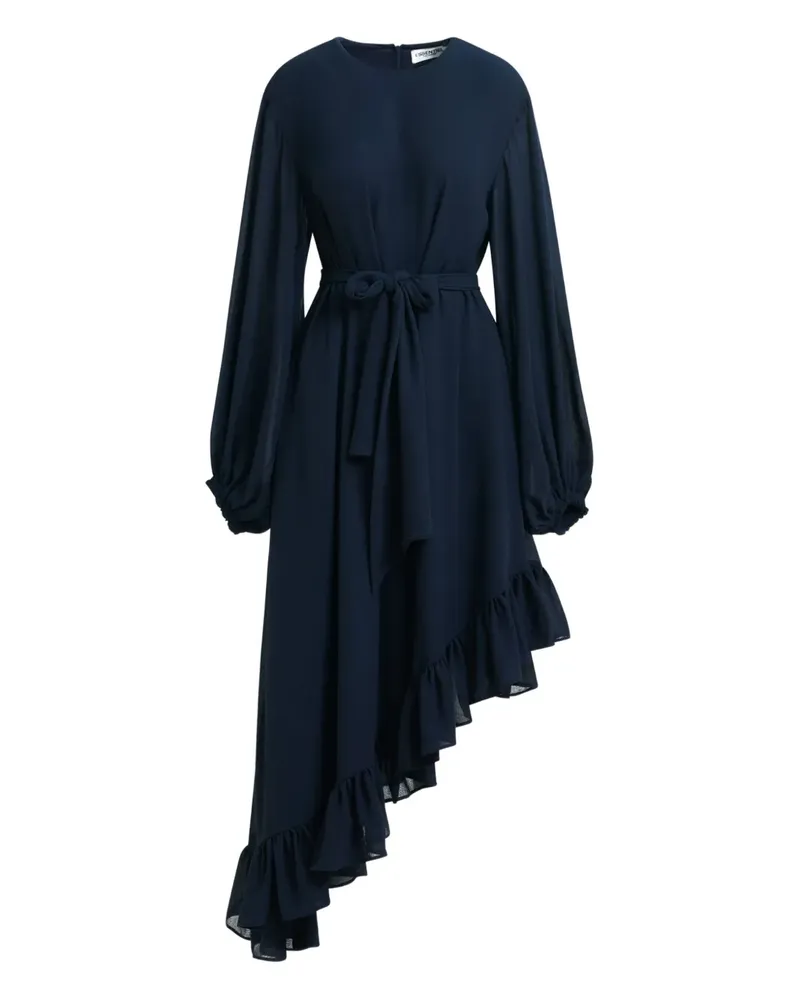 Essentiel Asymmetrisches Kleid mit Rüschen - Blau Blau