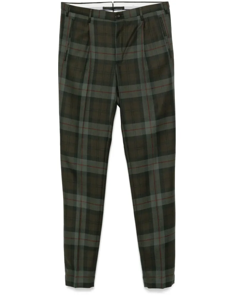 Incotex Karierte Hose - Grün Grün